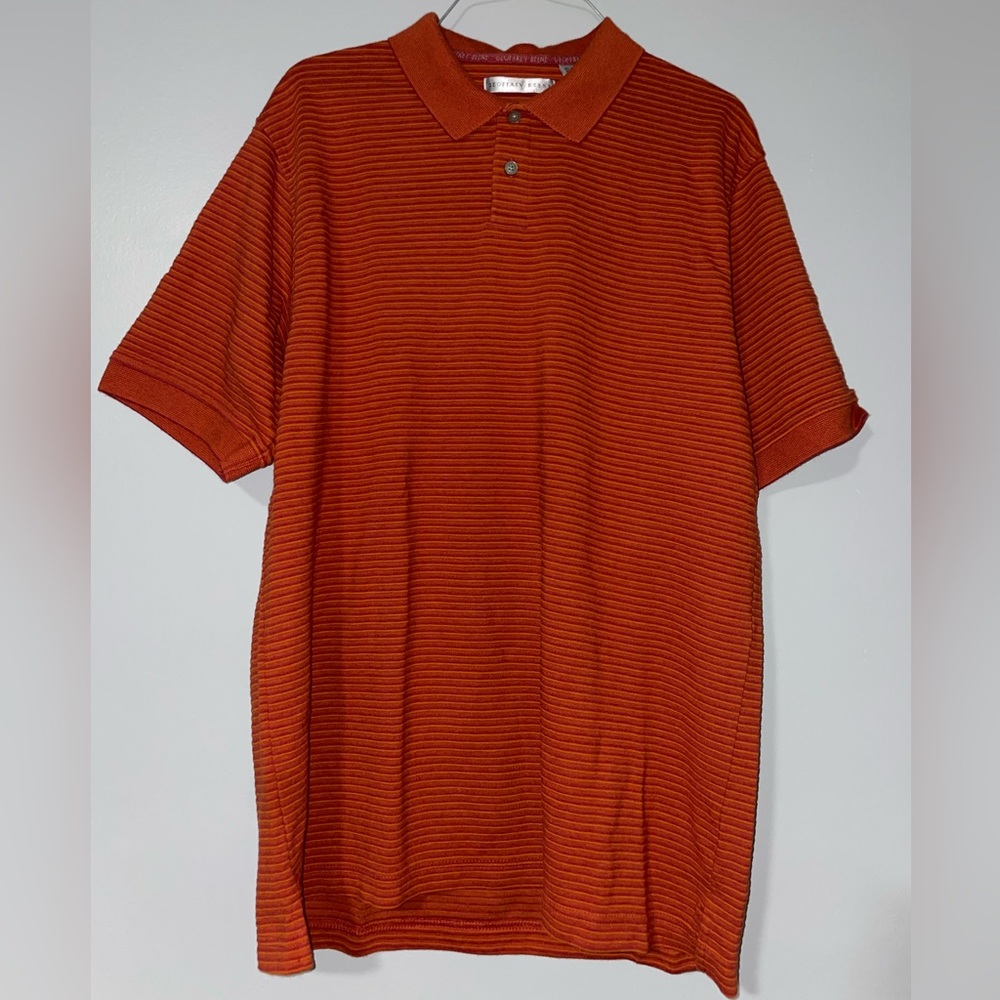🟠Geoffrey Beene Men's Orange Polo Shirt